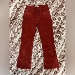 Like New Madewell Cali Corduroy Demi Boot Cut Jeans size 25